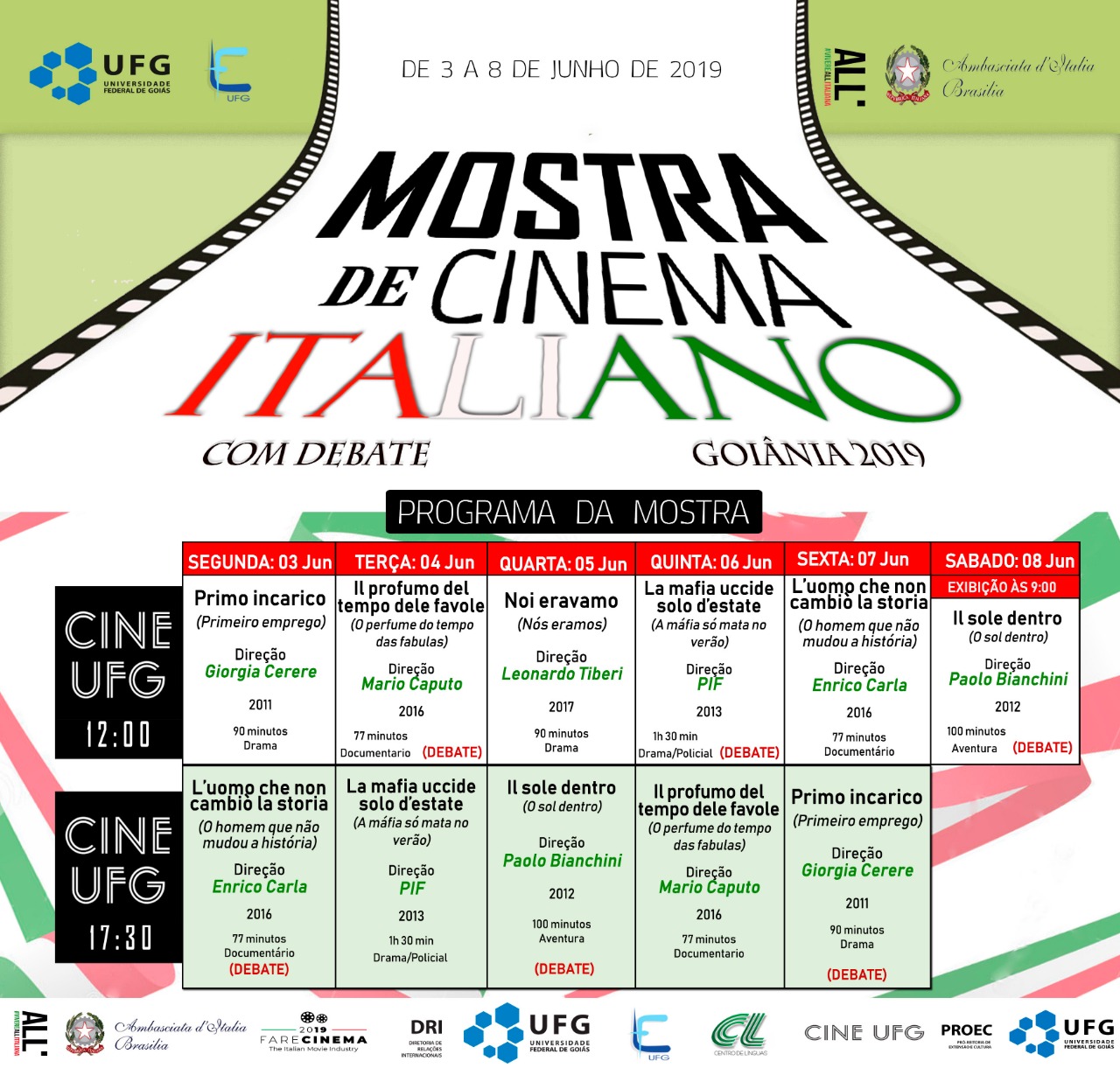 Mostra de Cinema Italiano com Debate em Goiânia